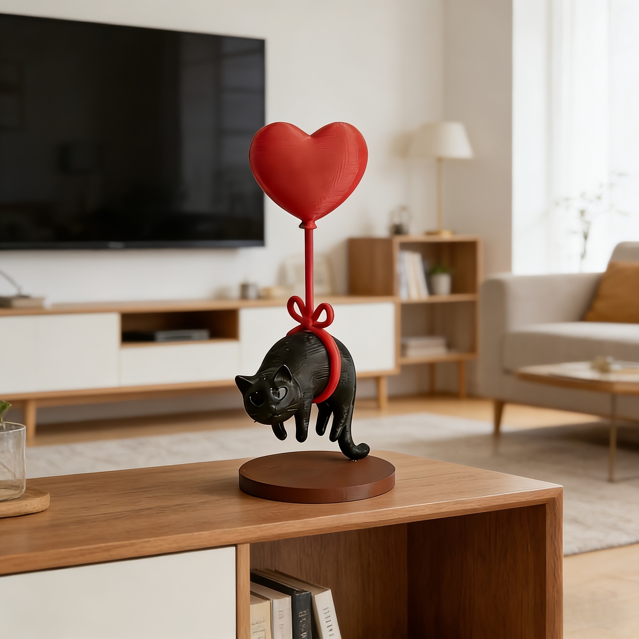 Floating Cat w/ Heart Balloon  - 3D Printing Table review and price