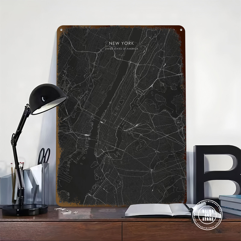 Silver New York Street Map 3D  - 3D Printing York review and price