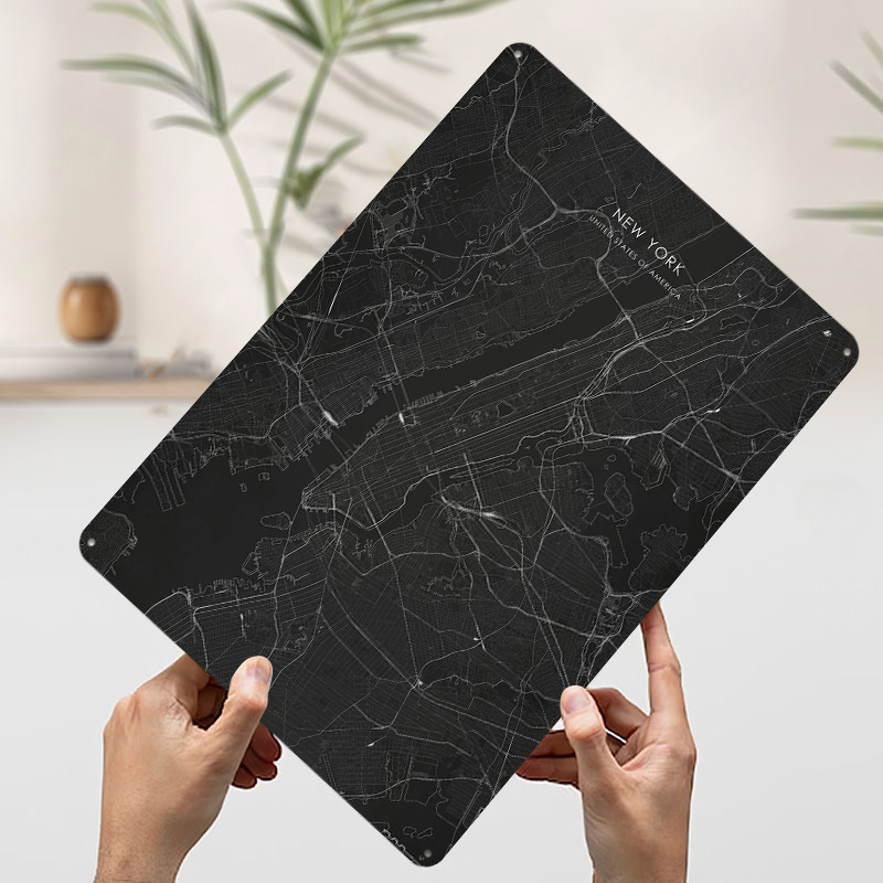 Silver New York Street Map 3D  - 3D Printing York review and price