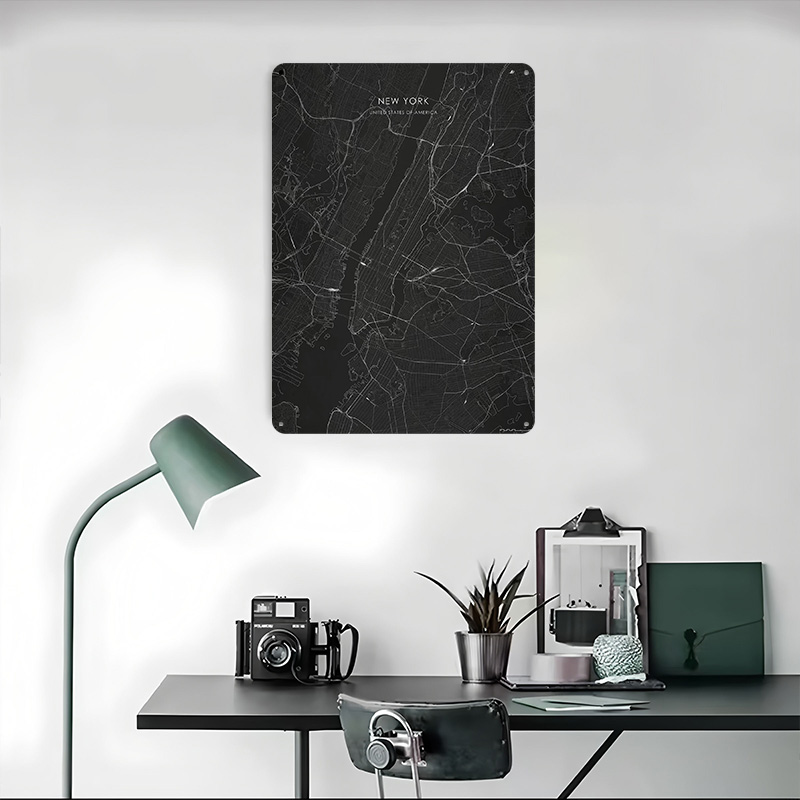 Silver New York Street Map 3D  - 3D Printing York review and price