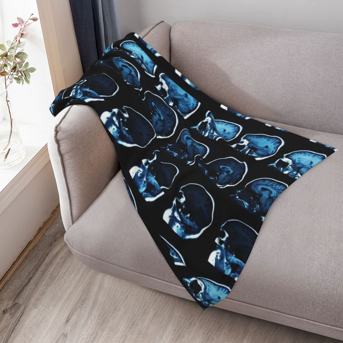 Brain MRI x-ray Throw Blanket  - 3D Printing X Ray review and price