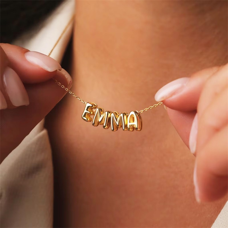 Bubble Letter Necklaces Custom - 3D Printing Jewellery review and price