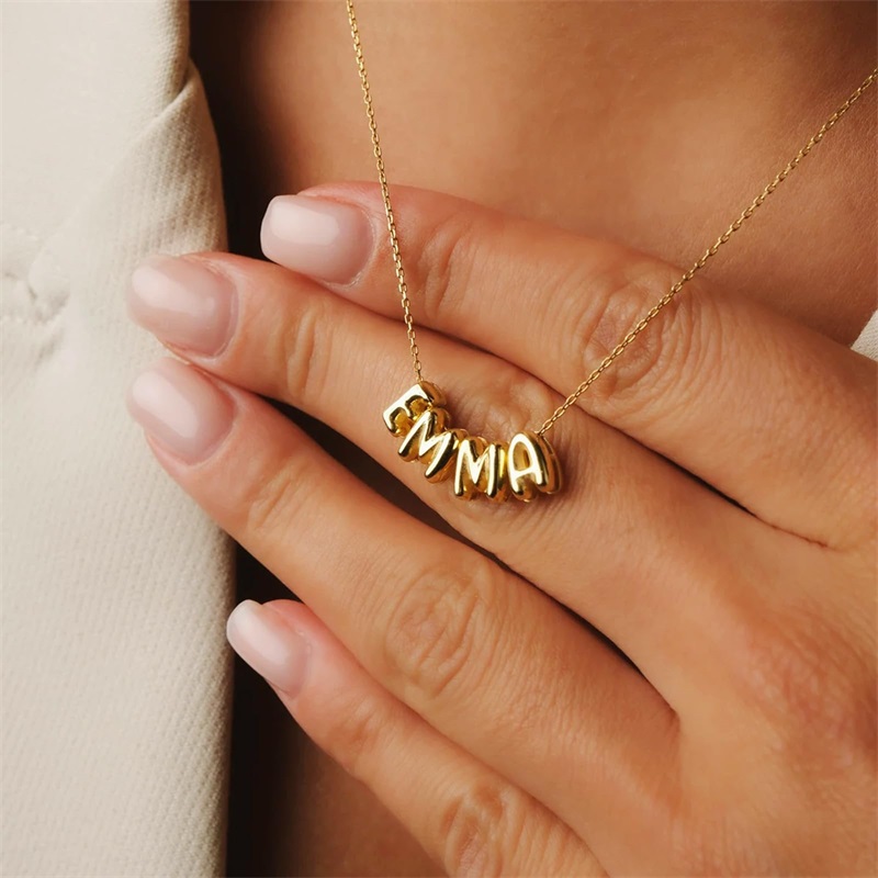 Bubble Letter Necklaces Custom - 3D Printing Jewellery review and price