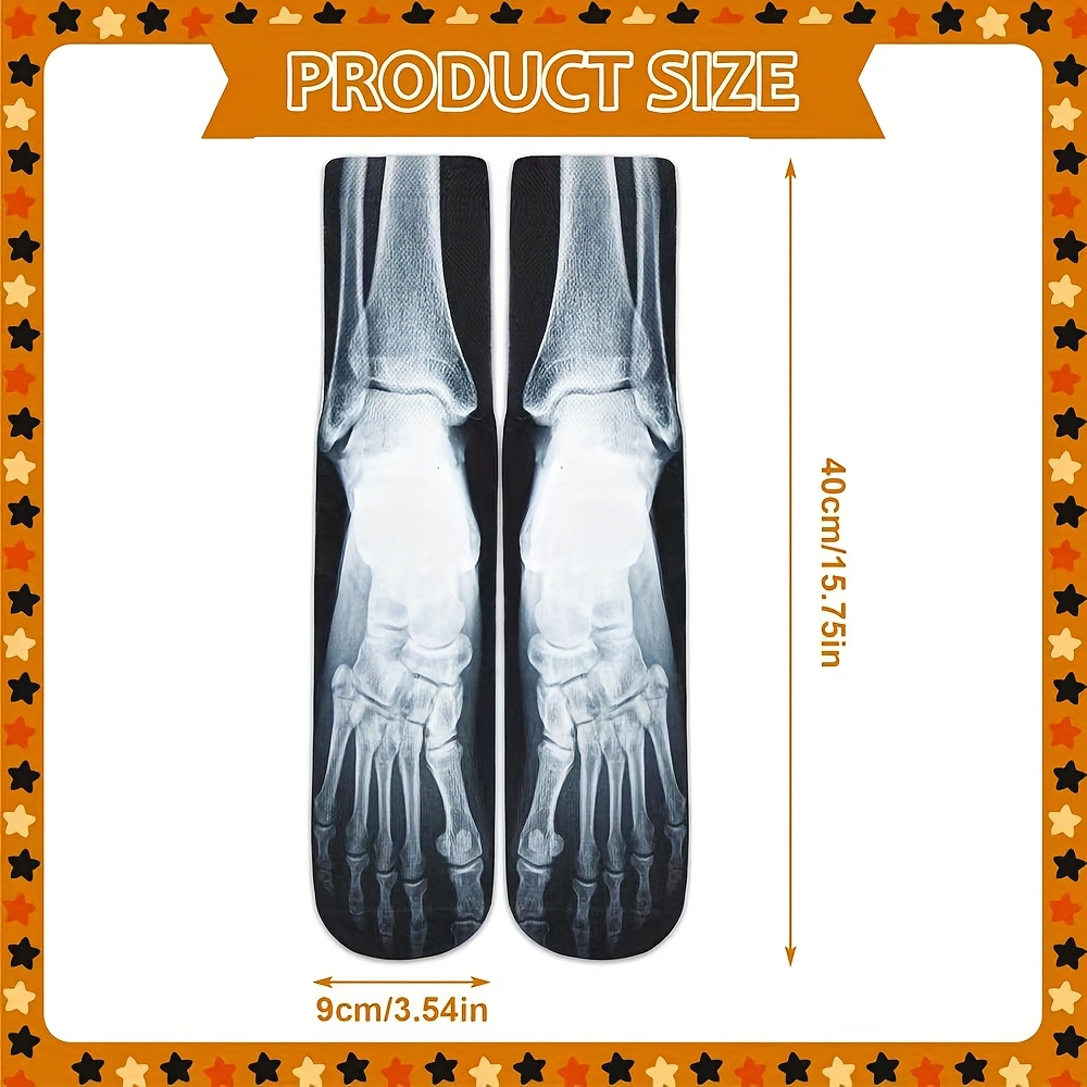3D Skeleton X-Ray Crew Socks M - 3D Printing X Ray review and price
