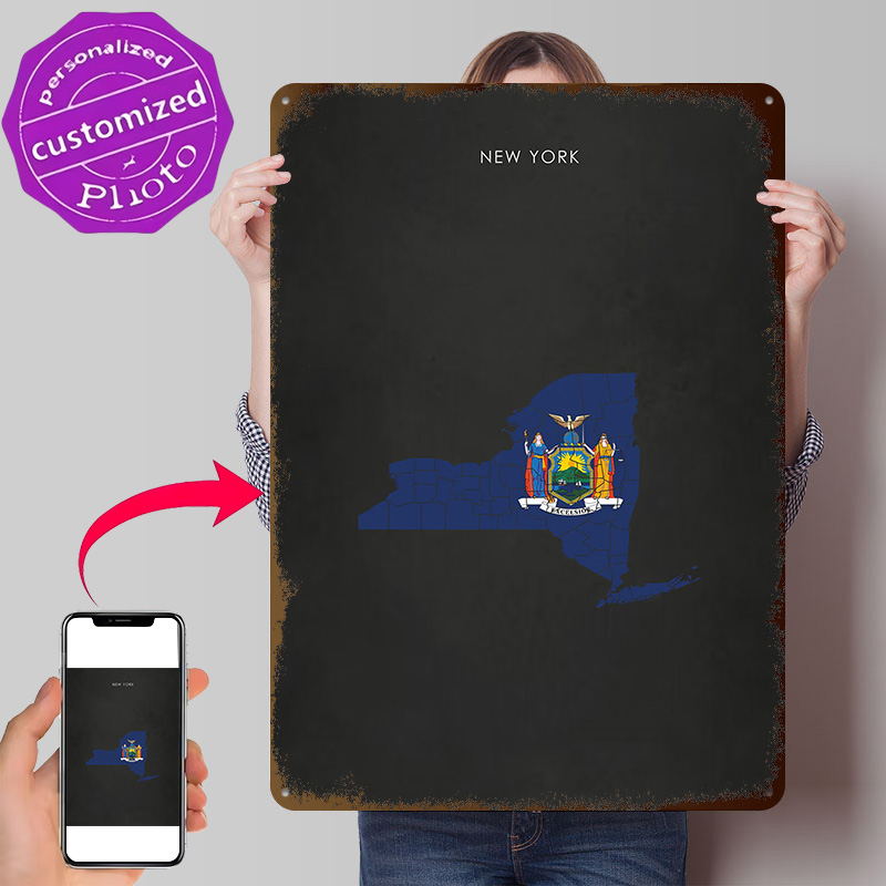 New York State Flag Map Poster - 3D Printing York review and price