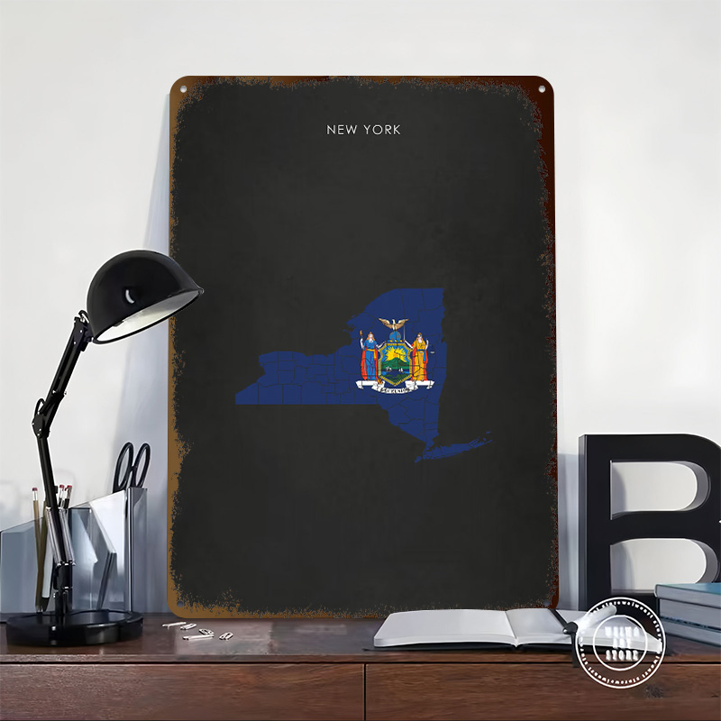 New York State Flag Map Poster - 3D Printing York review and price