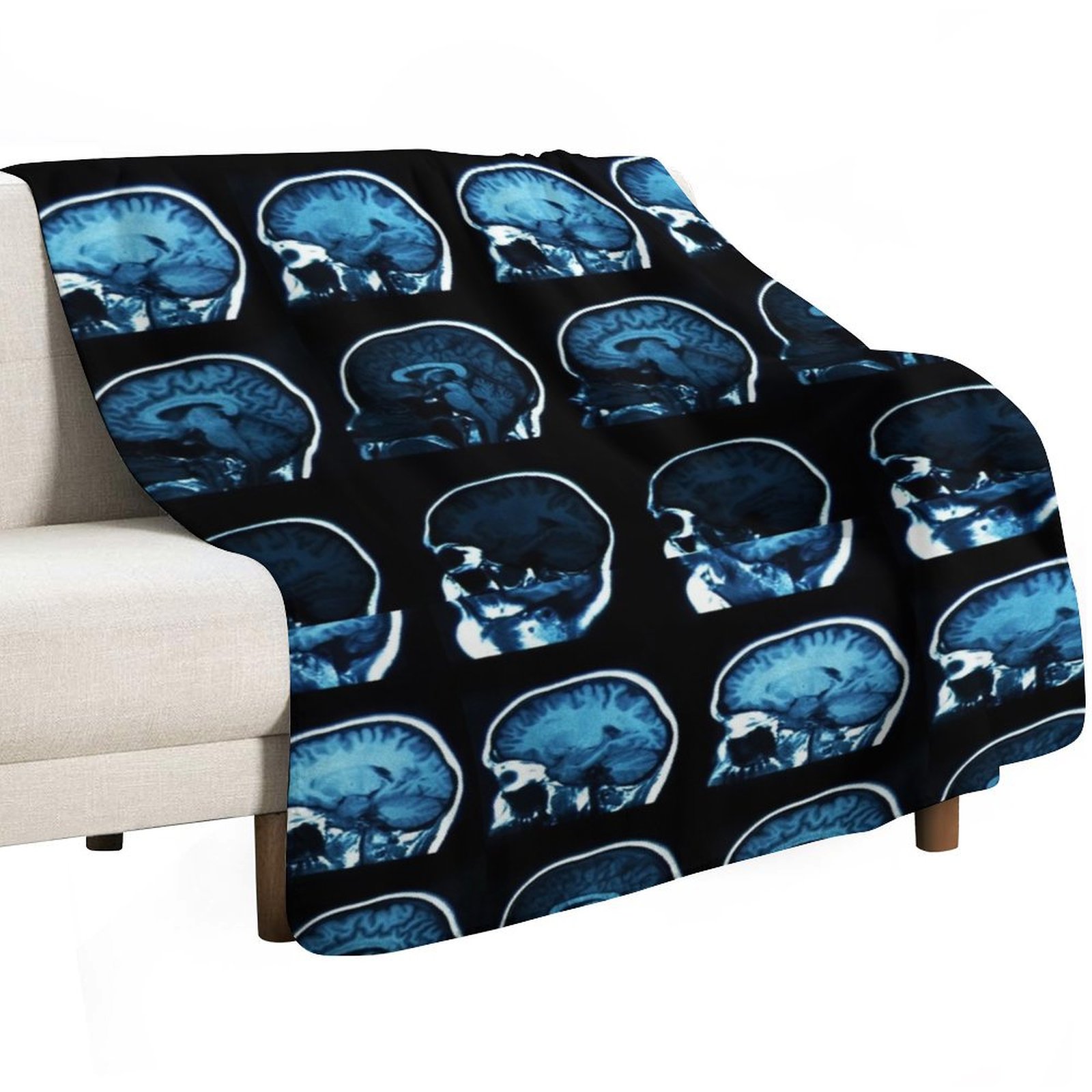 Brain MRI x-ray Throw Blanket  - 3D Printing X Ray review and price