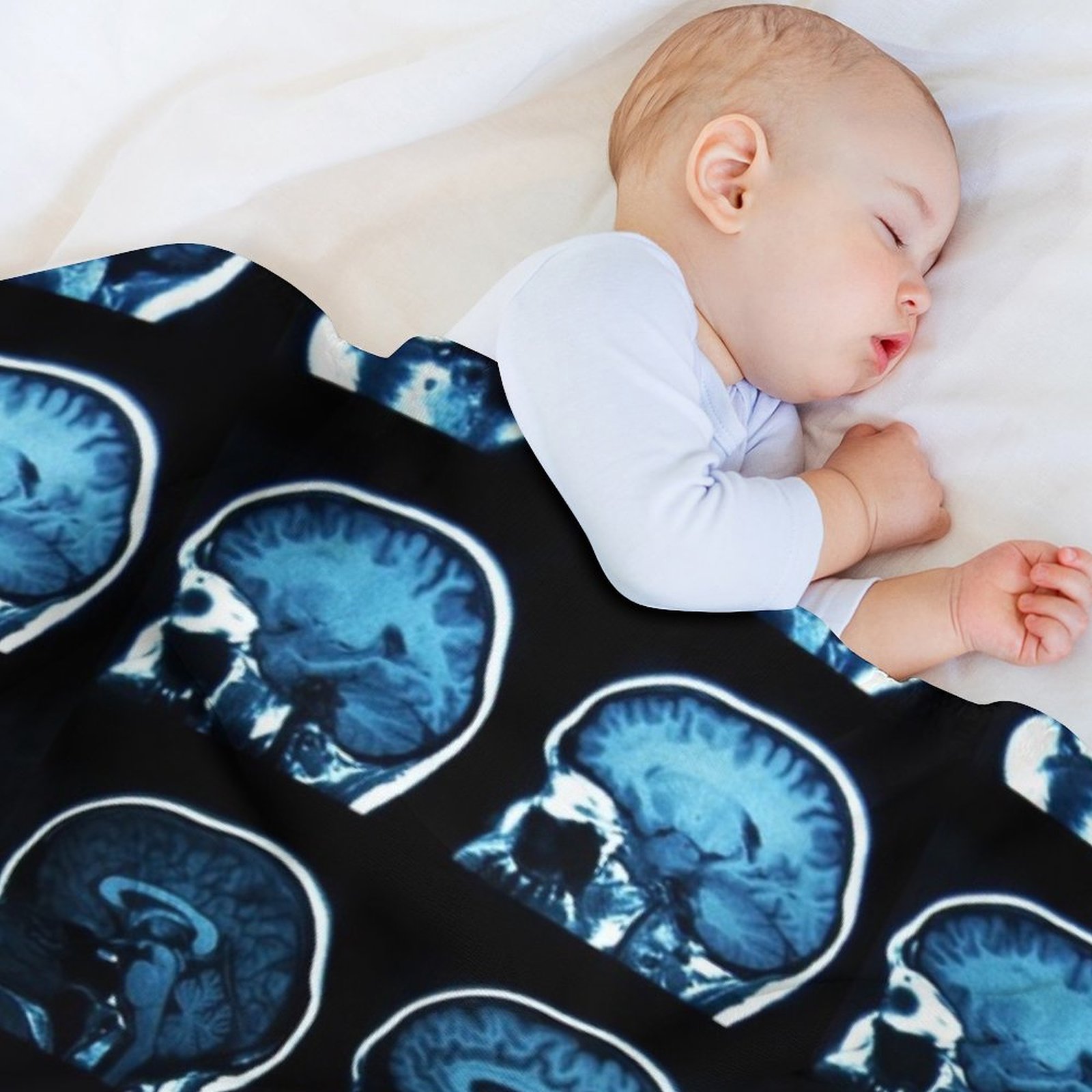 Brain MRI x-ray Throw Blanket  - 3D Printing X Ray review and price
