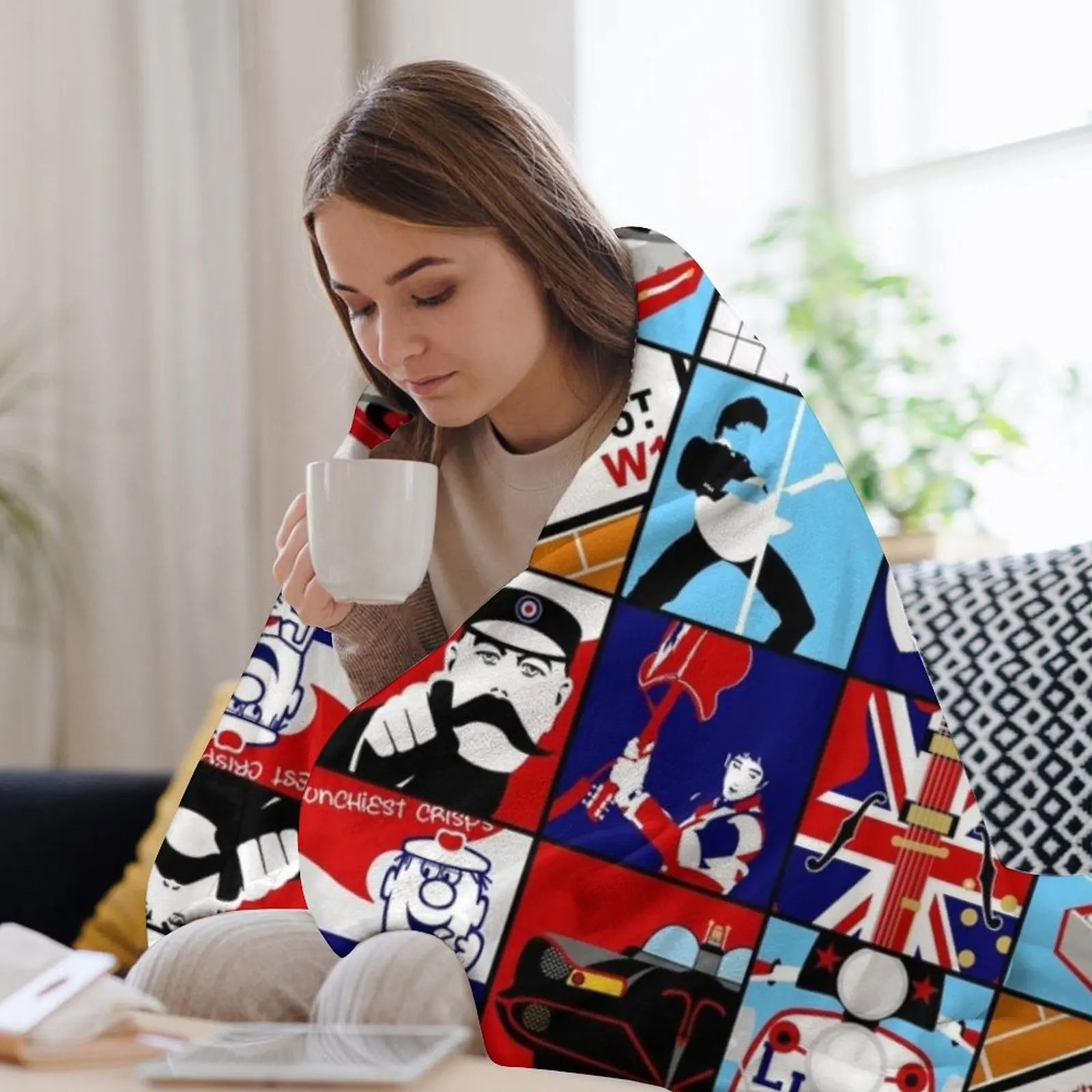 Iconic mod pop art Throw Blank - 3D Printing Icon review and price